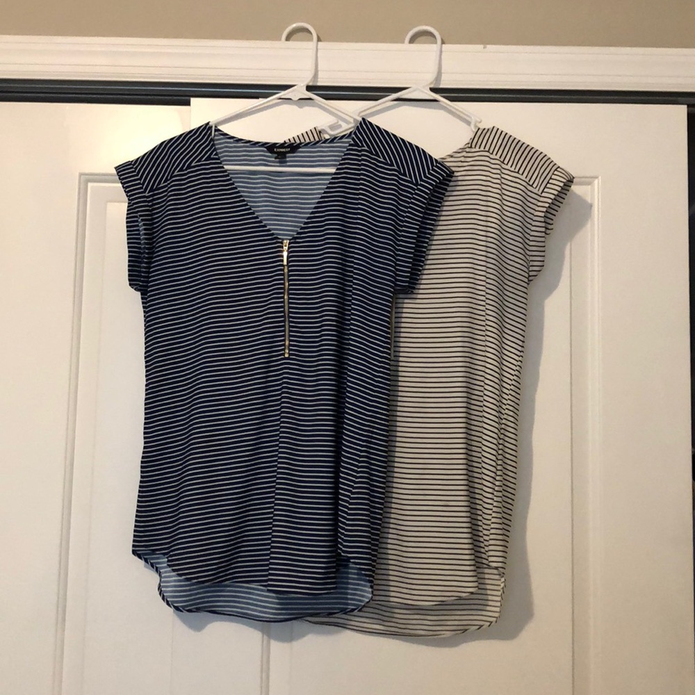 Express Zipper Front Blouses